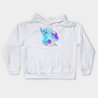 Geometric elephant Kids Hoodie